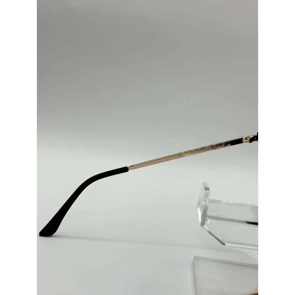 Steve Madden Round Sunglasses Black Gold Gradient Women